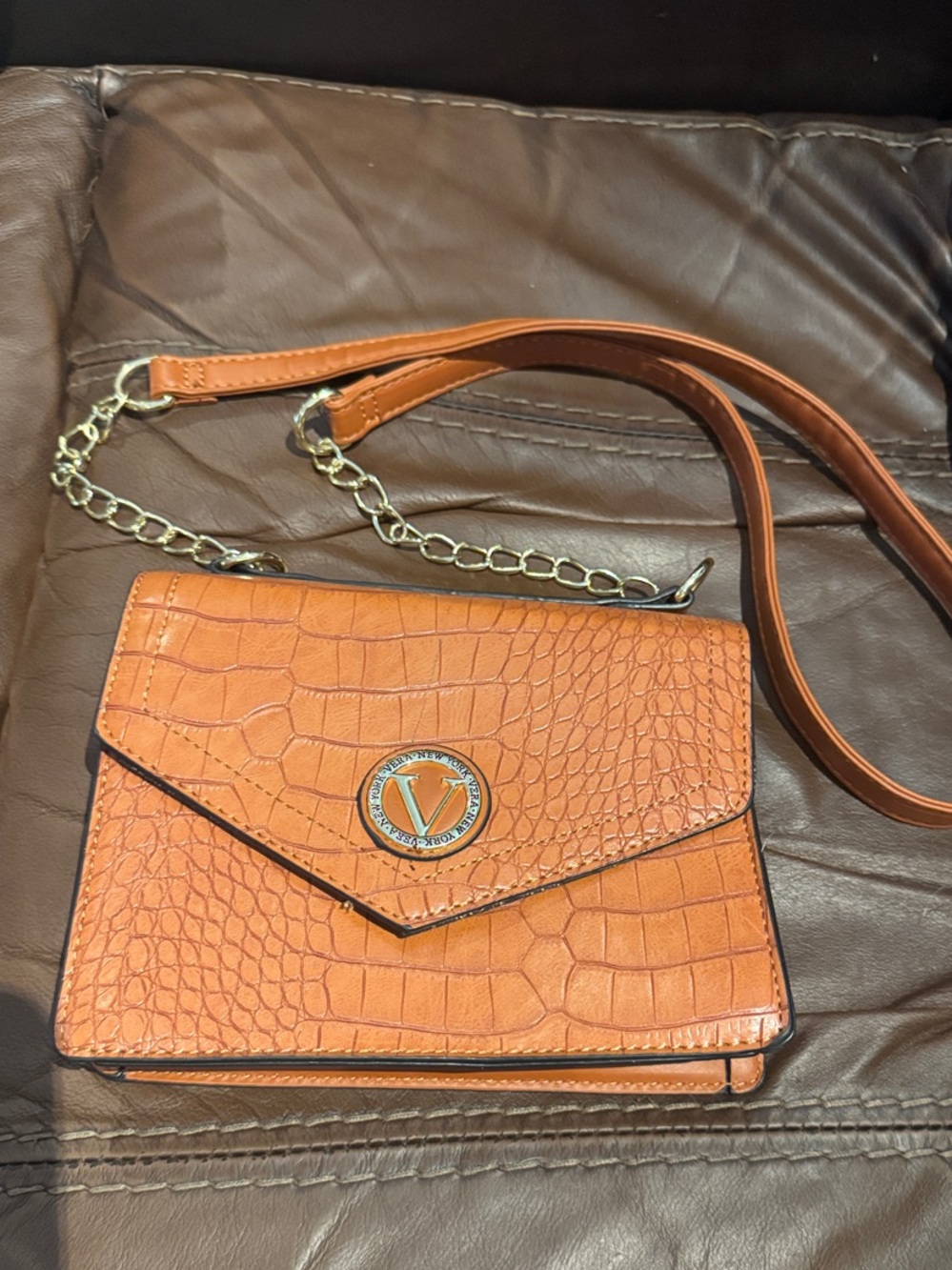 Vera New York Croc-Textured Crossbody Bag